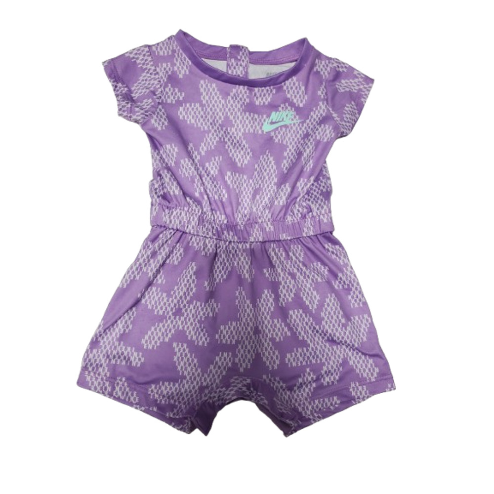 Nike infant girls purple and white romper size 3 months